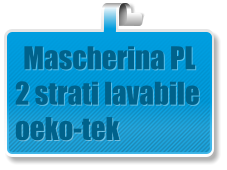 Mascherina PL 2 strati lavabile oeko-tek